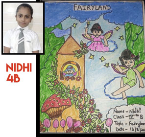 SMS, Girls School - On the Spot Online Inter Class Art Competition by Class IV : Click to Enlarge