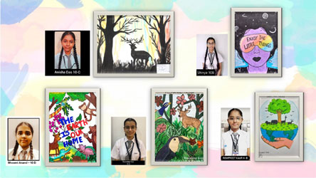 SMS, Girls School - Art Competition Winners for Classes VI to X : Click to Enlarge