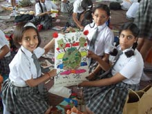 SMS Girls School - Art & Craft - Collage Making : Click to Enlarge