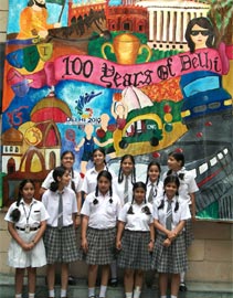 SMS Girls School - Art & Craft - 100 Years of Delhi : Click to Enlarge