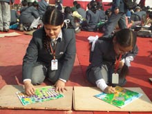 SMS, Girls School - Ramjas Inter School On the Spot Painting Competition 2011-2012 : Click to Enlarge