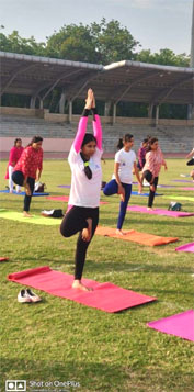 SMS, Girls School - International Day of Yoga celebrated : Click to Enlarge