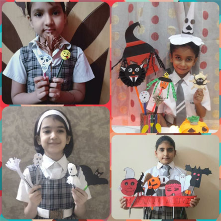 St. Mark's Girls School, Meera Bagh - Halloween Celebration by students of Class 3 : Click to Enlarge