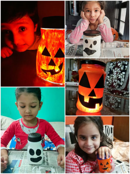 St. Mark's Girls School, Meera Bagh - Halloween Celebration by students of Class Sapling : Click to Enlarge