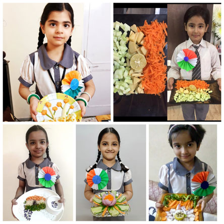 St. Mark's Girls School, Meera Bagh - Independence Day Celebrations by Class II : Click to Enlarge
