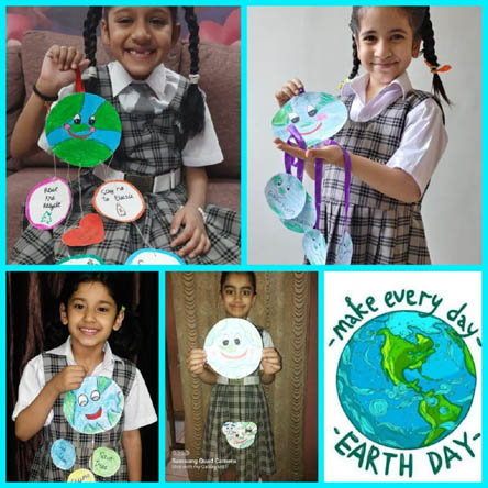 St. Mark's Girls School, Meera Bagh - Earth Day Activity by Class 2 : Click to Enlarge