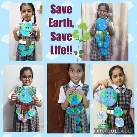 St. Mark's Girls School, Meera Bagh - Earth Day Activity by Class 2 : Click to Enlarge