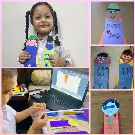 St. Mark's Girls School, Meera Bagh - Fathers Day Activity by Class 1 : Click to Enlarge
