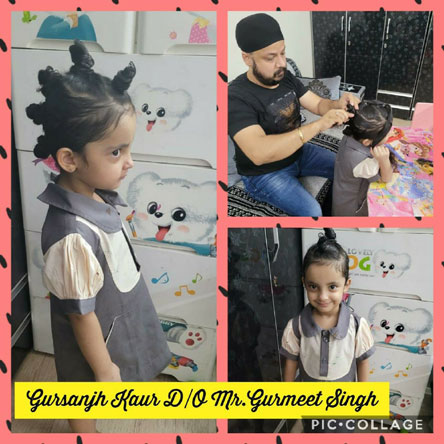 St. Mark's Girls School, Meera Bagh - Fathers Day Crazy Hairdo Activity for Classes Seedling and Sapling : Click to Enlarge