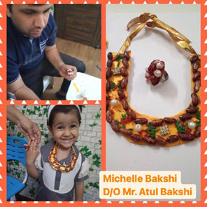 St. Mark's Girls School, Meera Bagh - Jewellery Designing on Father's Day by Classes Seedling and Sapling : Click to Enlarge