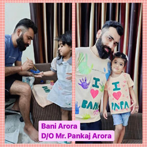 St. Mark's Girls School, Meera Bagh - T Shirt Designing on Father's Day : Click to Enlarge