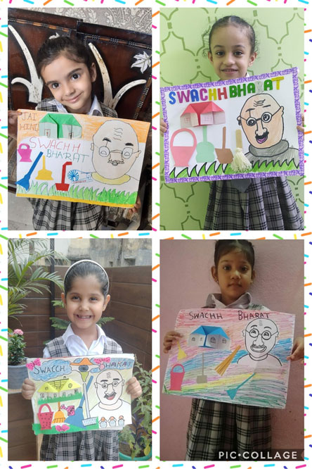 St. Mark's Girls School, Meera Bagh - Gandhi Jayanti Celebrations by Class 1 : Click to Enlarge