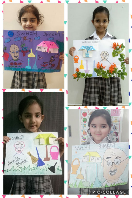 St. Mark's Girls School, Meera Bagh - Gandhi Jayanti Celebrations by Class 1 : Click to Enlarge