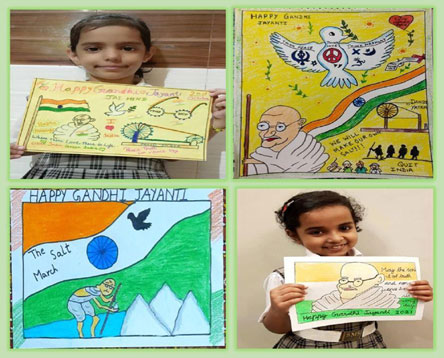 St. Mark's Girls School, Meera Bagh - Gandhi Jayanti Celebrations by Class 2 : Click to Enlarge