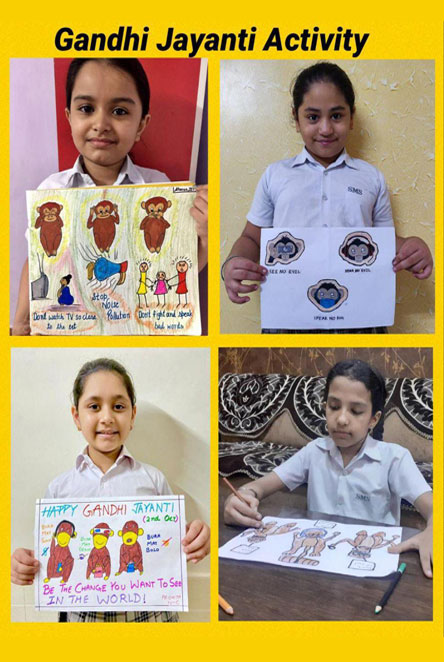 St. Mark's Girls School, Meera Bagh - Gandhi Jayanti Activity by Class 4 : Click to Enlarge