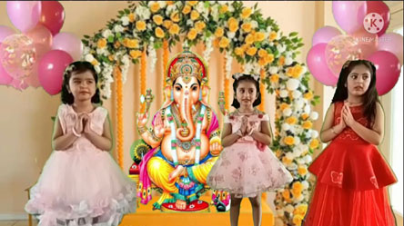 St. Mark's Girls School, Meera Bagh - Ganesh Chaturthi Celebrations by Classes Seedling and Sapling : Click to Enlarge