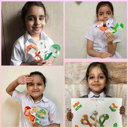 St. Mark's Girls School, Meera Bagh - Independence Day Activity by Class 1 students : Click to Enlarge