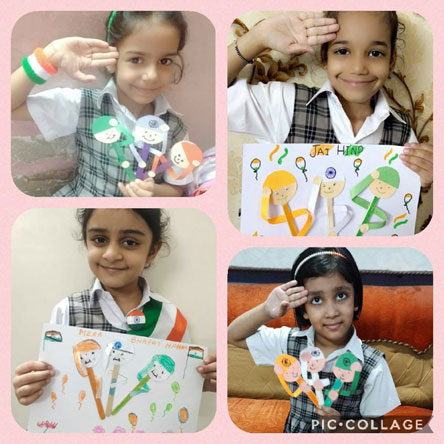St. Mark's Girls School, Meera Bagh - Independence Day Activity by Class 1 students : Click to Enlarge
