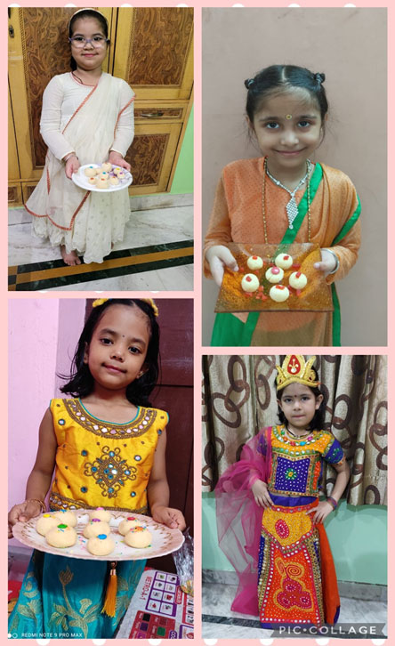 St. Mark's Girls School, Meera Bagh - Janmashtami Activity by Class 1 : Click to Enlarge