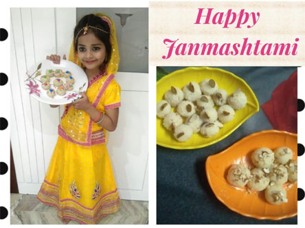 St. Mark's Girls School, Meera Bagh - Janmashtami Activity by Class 1 : Click to Enlarge
