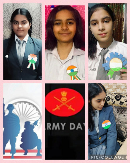 St. Mark's World School, Meera Bagh - Indian Army Day by Class 9 : Click to Enlarge
