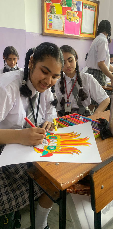 St. Mark's World School, Meera Bagh - World Art Day : Click to Enlarge