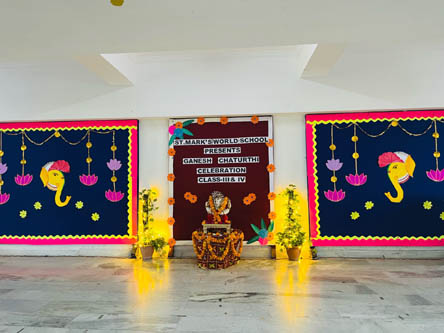 St. Mark's World School, Meera Bagh - Ganesh Chaturthi Celebrations by Classes 3 and 4 : Click to Enlarge