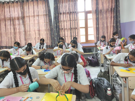 St. Mark's World School, Meera Bagh - Pi Approximation Day by Class VIII : Click to Enlarge