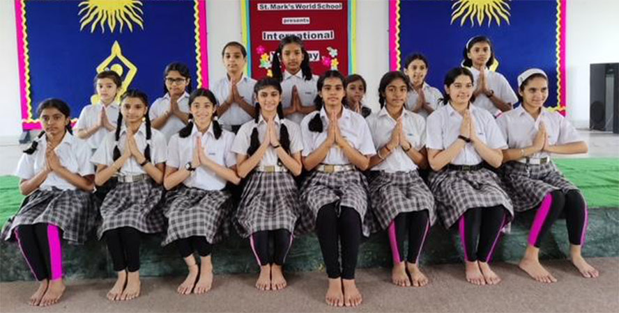 St. Mark's World School, Meera Bagh - International Yoga Day Celebrations : Click to Enlarge
