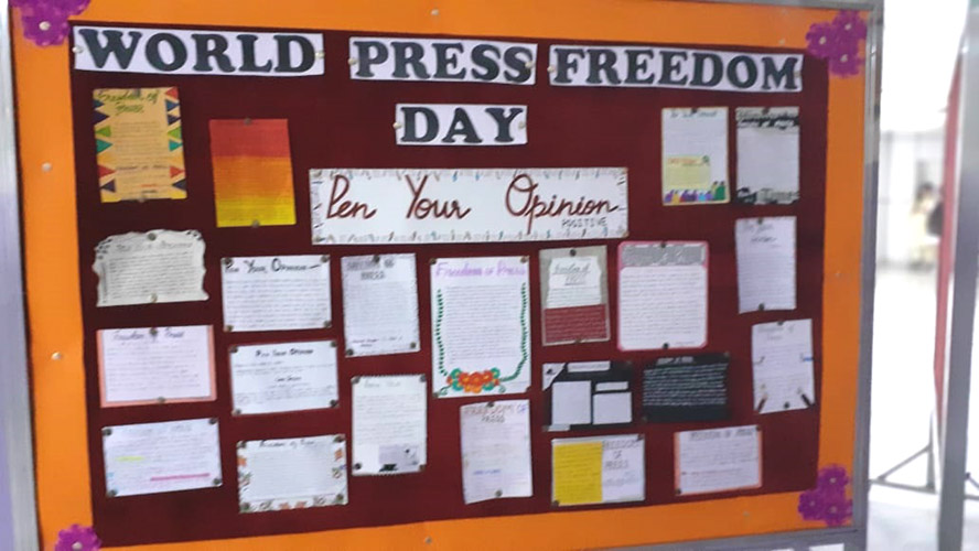 St. Mark's World School, Meera Bagh - World Press Freedom Day : Click to Enlarge