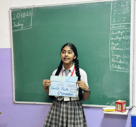 St. Mark's World School, Meera Bagh - UN Day 2023: Class 6 : Click to Enlarge