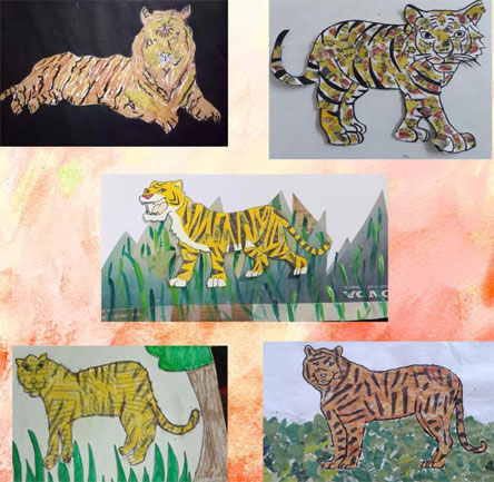 SMS Girls School, Meera Bagh - International Tiger Day by Class II : Click to Enlarge