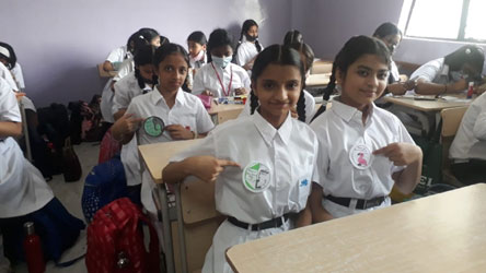 SMS Girls School, Meera Bagh - Animal Welfare Club Activity : Click to Enlarge