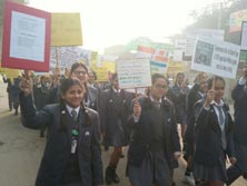 St. Mark's Girls School, Meera Bagh - Oil and Natural gas conservation efforts by Eco Club : Click to Enlarge