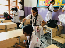 SMS Girls School, Meera Bagh - Poster Making and Cleanliness Drive under Swachh Bharat Abhiyan : Click to Enlarge