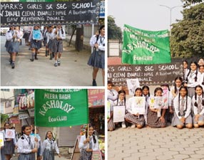 SMS Girls School, Meera Bagh - Anti Cracker Rally 2018 : Click to Enlarge