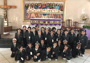 St. Mark's Girls School - Visit to church by Seedling : Click to Enlarge