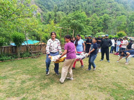 St.Marks World School Meera Bagh - Guerrilla Warfare Activity for students during the trip to Mussoorie : Click to Enlarge