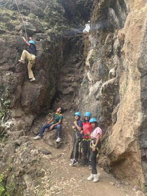 St.Marks World School Meera Bagh - Rocksport Activity: Rock Climbing and Rapelling : Click to Enlarge