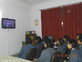 St. Mark's Girls School, Meera Bagh - Video Conference Session with Herfoelge School, Denmark : Click to Enlarge