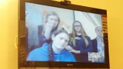 St. Mark's Girls School, Meera Bagh - Video conference session with suite vydunas gymnasium, Lithuania : Click to Enlarge
