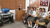 St. Mark's Girls School, Meera Bagh - Video conference session with suite vydunas gymnasium, Lithuania : Click to Enlarge