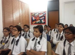 St. Mark's Girls School, Meera Bagh - Video Conference with the U.S : Click to Enlarge