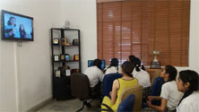 St. Mark's Girls School, Meera Bagh - Video Conference session with O Parque Bilingual School, Portugal : Click to Enlarge
