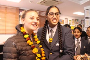 St. Mark's Girls School, Meera Bagh - Student Exchange Program : India and France : Click to Enlarge