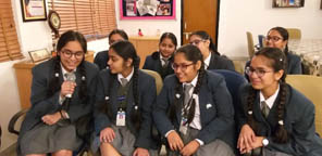 St. Mark's Girls School, Meera Bagh - Video Conference Session : Click to Enlarge