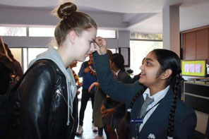 St. Mark's Girls School, Meera Bagh - Students delegataion from Germany visits our School : Click to Enlarge