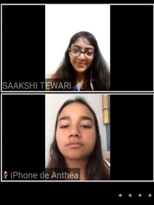 St. Mark's Girls School, Meera Bagh - Video Session with French Buddies : Click to Enlarge