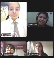 St. Mark's Girls School, Meera Bagh - International Collaborations : Virtual Exchange with a school in Singapore : Click to Enlarge