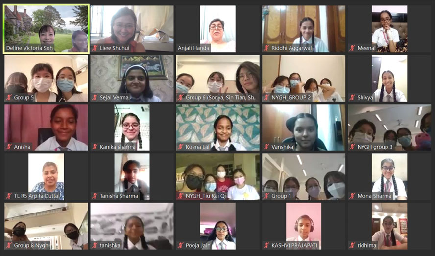 St. Mark's World School, Meera Bagh - Second round of Online Cultural Exchange with students of Nanyang Girls High School, Singapore : Click to Enlarge